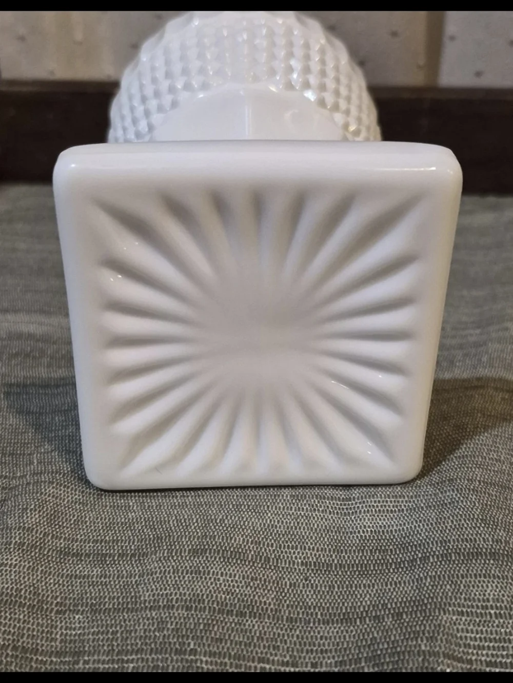 Westmoreland Milk Glass English Hobnail Goblet Square Base 5-1/8